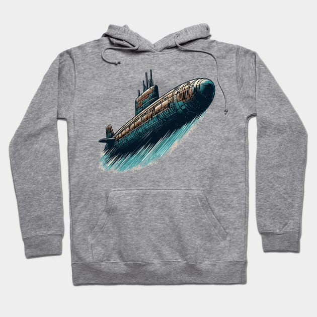 Submarine Hoodie by Vehicles-Art